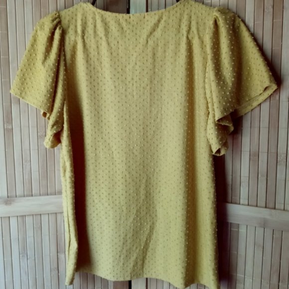 NWT Woman's Mustard Colored Blouse - Picture 2 of 5